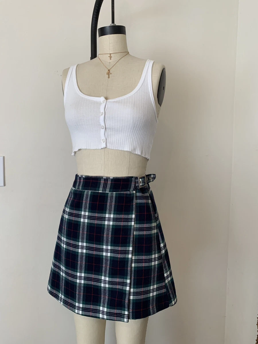 Brandy plaid cheap pleated skirt