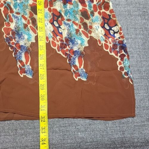 M by Marc Bouwer Printed Blouse with Neckline Embellishment 3X Plus Size Top - Picture 3 of 12