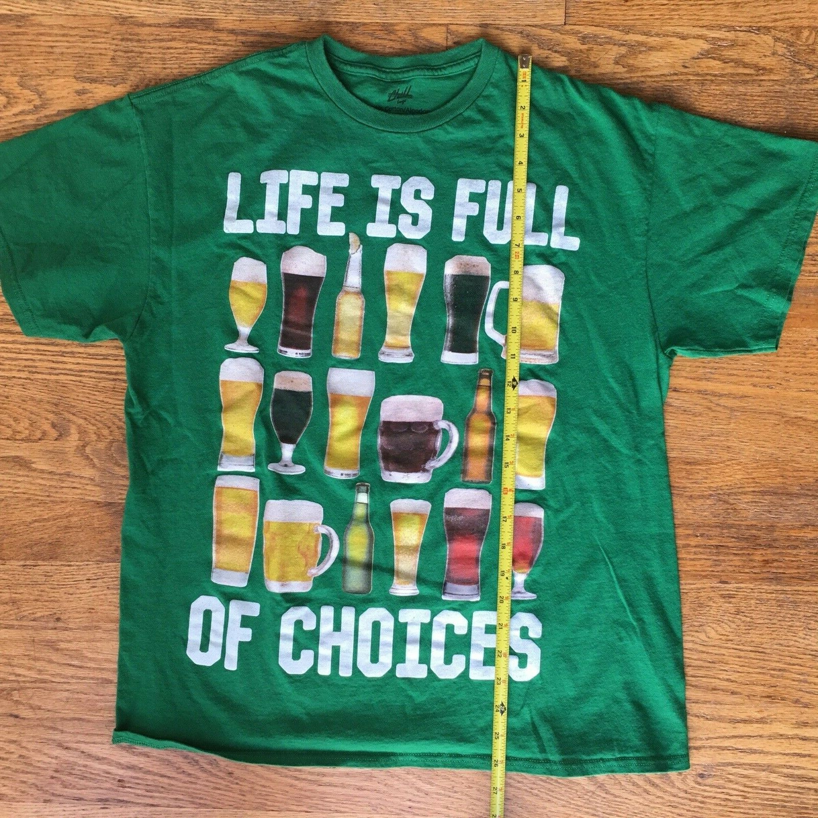 FILA La vita è piena di scelte importanti bottiglia birra file maglietta verde di Chill GRANDE