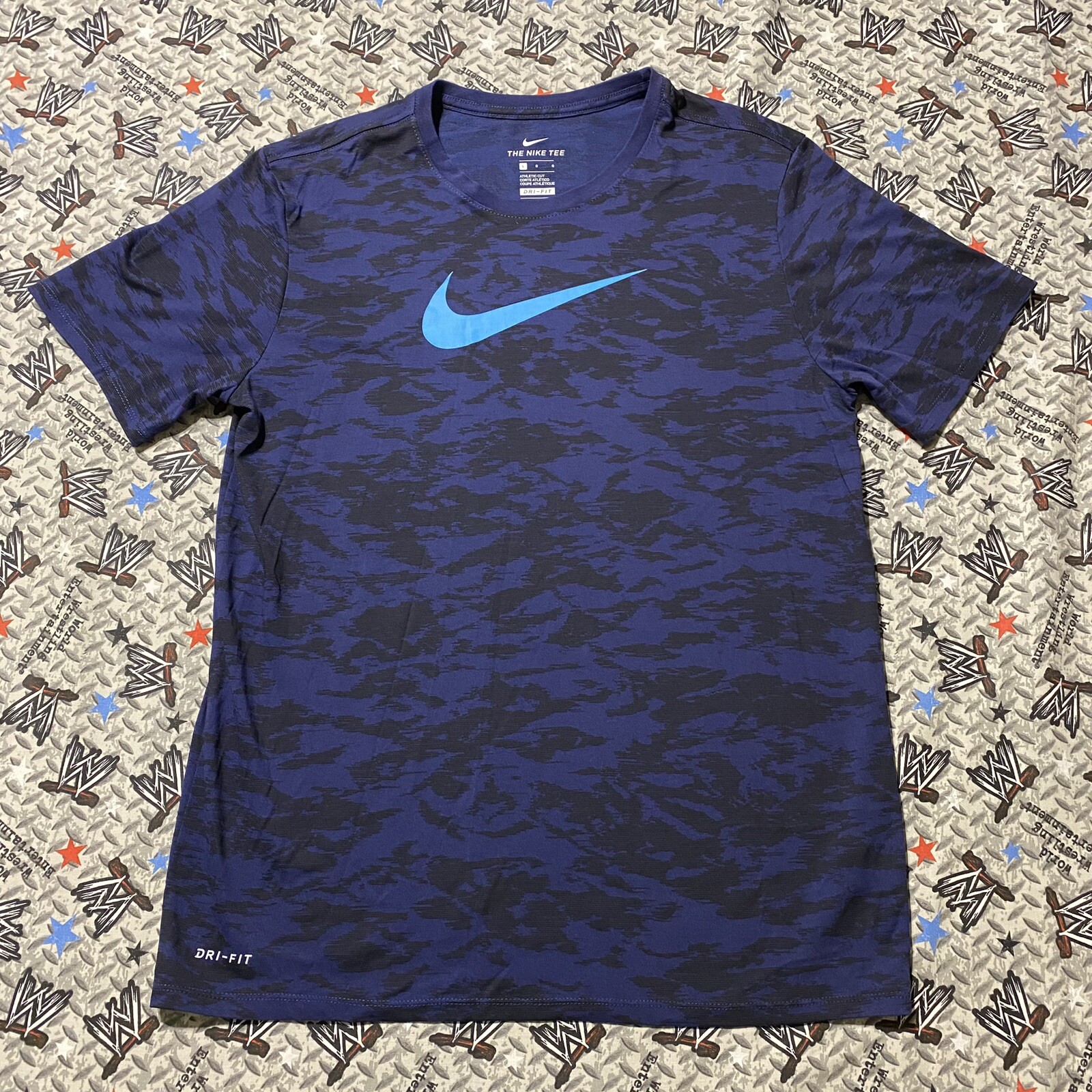 Basketball Attack Logo Center Logo Binary Blue T-… - image 1