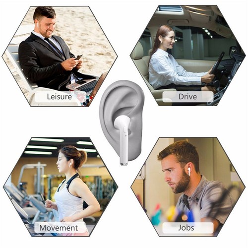 True Wireless Stereo Earphones Bluetooth Earpieces Earbuds with Charging Case - Photo 10 sur 13