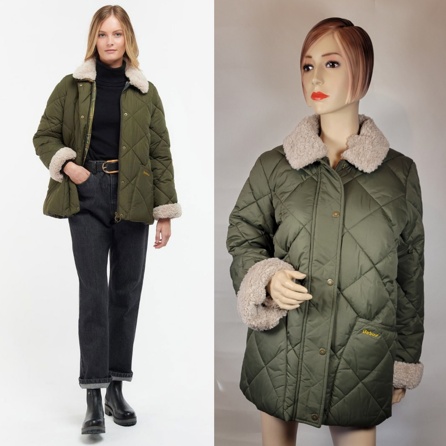 NEW SOLD OUT Free People Barbour Liddesdale Quilted Diamond Jacket NWT 12