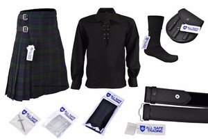 black watch tartan kilt outfit