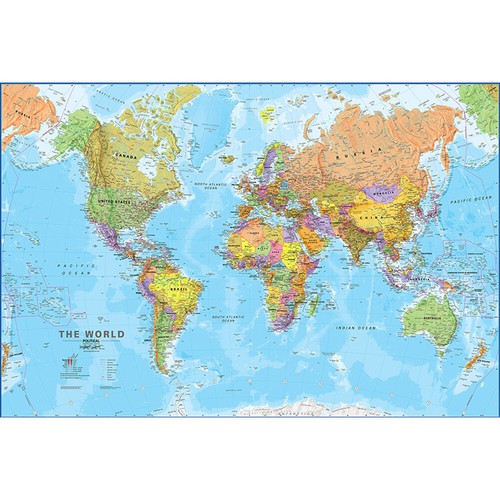 24x36/18x29" Weltkarte Atlas Druck Kunst Poster Wandtafel Wandbild Dekor Bildung - Bild 2 von 12