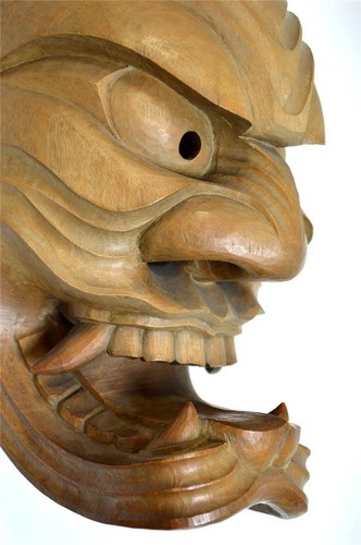 Master Craftsmanship! Japanese Wooden - Menburyu Mask - Furyu Parade - UNESCO - Picture 5 of 8