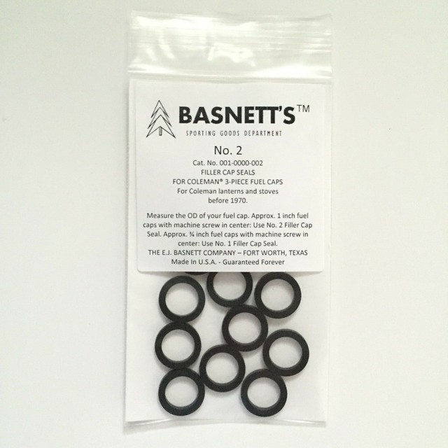 Coleman Lantern Stove Fuel Cap Seals No. 2 fit Coleman 200a 220 228 236