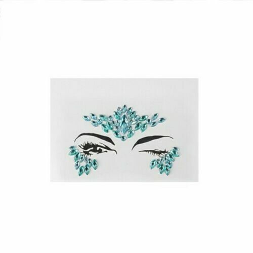 Face Gems Party Make Up Adhesive Glitter Jewel Tattoo Sticker Festival Rave - Picture 2 of 2