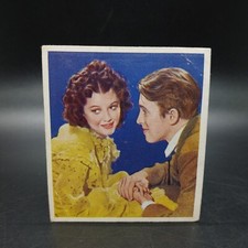 1939 Phillips Famous Love Scenes #23 Ann Rutherford James Stewart Cigarette Card
