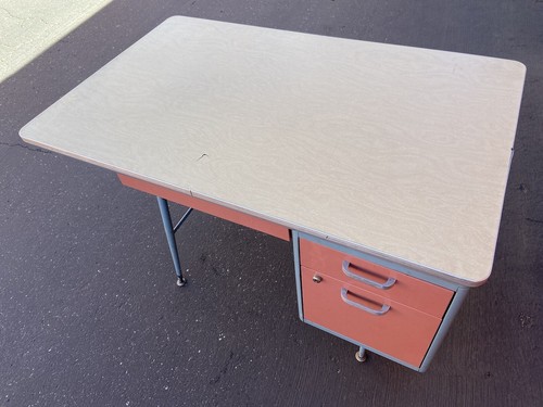 Mid Century Modern Metal Teachers Desk - Picture 7 of 12