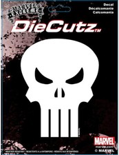 MARVEL WHITE PUNISHER SKULL DIE CUTZ DECAL MADE IN THE USA