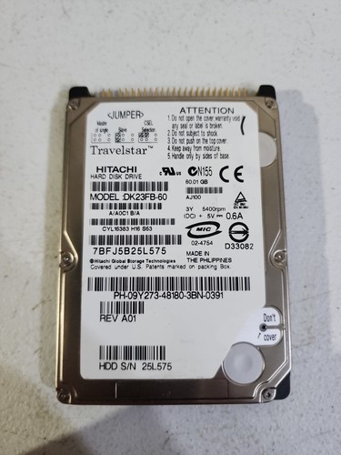 HITACHI DK23FB-60 60 Go 2,5 pouces. 5400 tr/min