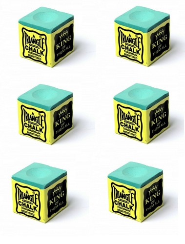 12 Pieces / BLOCKS of Green Genuine TRIANGLE Snooker or Pool Chalks - By Tweeten - Picture 3 of 4