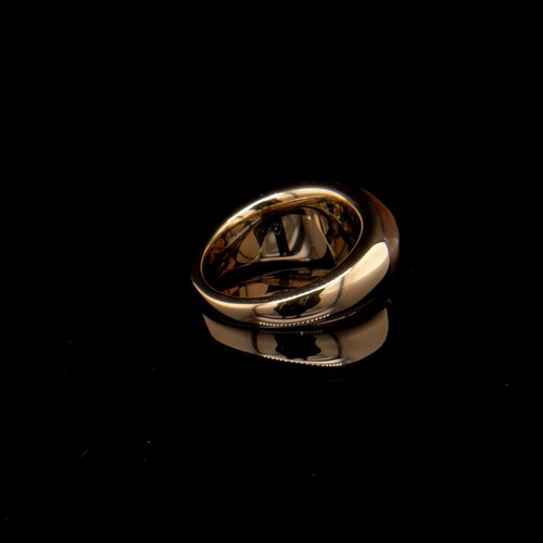 Kabana 14 Karat Yellow Gold Bronze Mother of Pearl Diamond Ring Size 6.5 - Picture 11 of 13