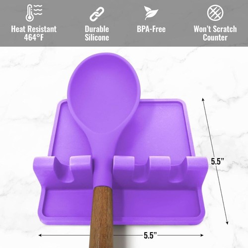 Zulay Silicone Utensil Rest with Drip Pad for Multiple Utensils BPA-Free - 第 27/102 張圖片
