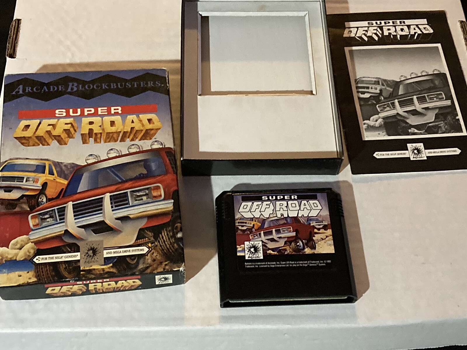 Super Off Road (Sega Genesis, 1994) Complete In Box CIB With Manual