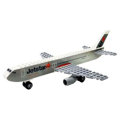 Daron Jetstar 68-Piece Construction Toy with Pilot Figure and Realistic Details
