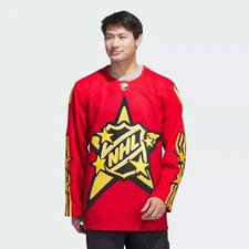 Men Adidas x Drew House 2024 NHL All Star Jersey Red Hockey IX5441 Sz 54 (XL)