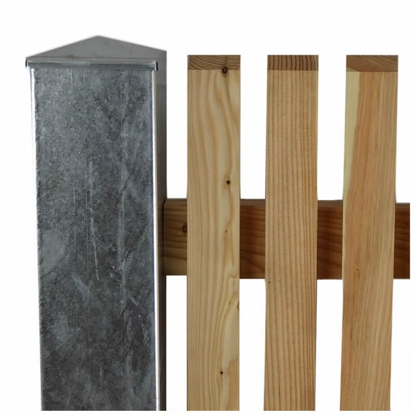10X Zaun- Torpfosten Vz Zum Einbetonieren 1700X80X80X3Mm 103575; Metallzaun Zaun-image
