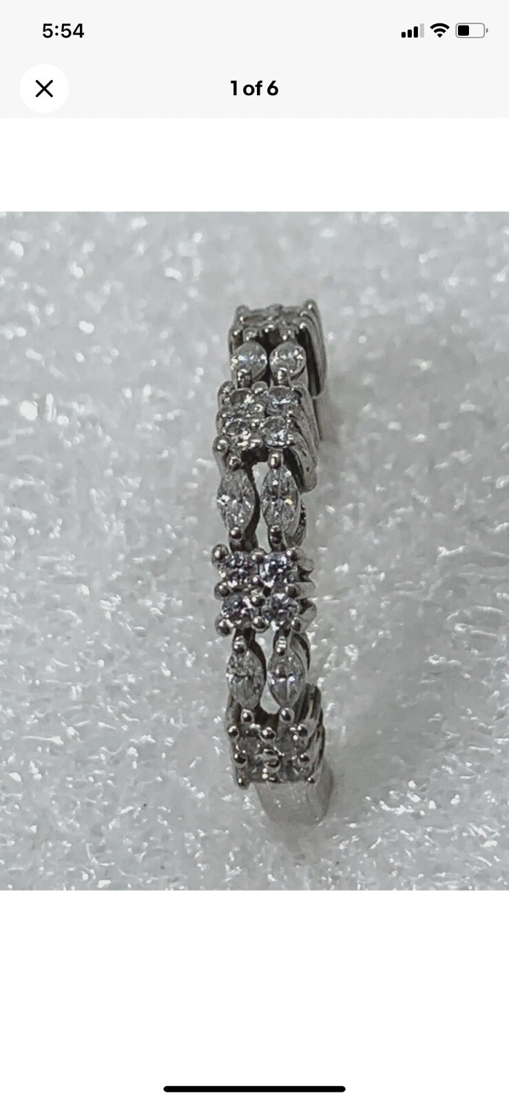 Silpada Sterling Silver CZ Stackable Ring Size 7 - image 4