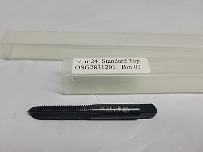 Osg 2831201 Spiral Point Tap 5/16-24 UNF Plug 3 Flutes 3B HSS-E Vanadium Steam