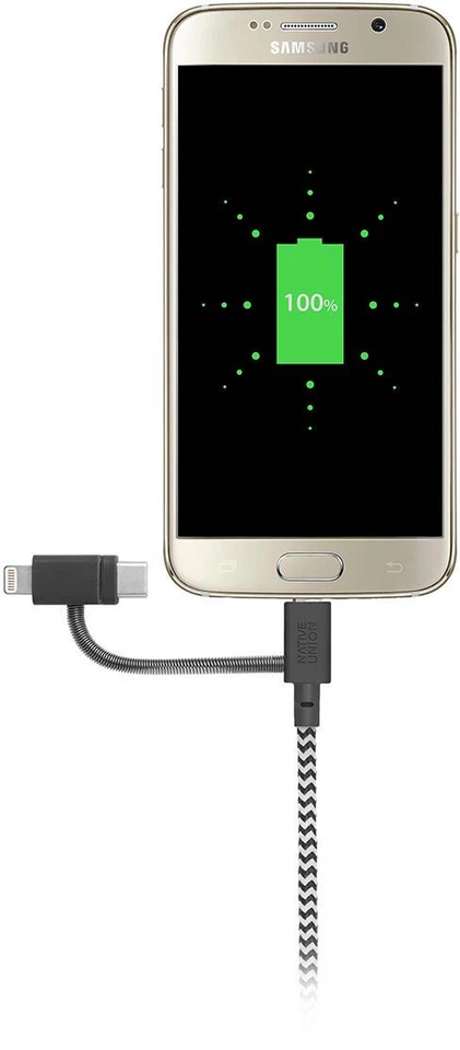 Native Union 6.5' USB Type-A-to-Micro-USB/USB Type-C Cable OPEN NEW🔥 - Image 3 of 3