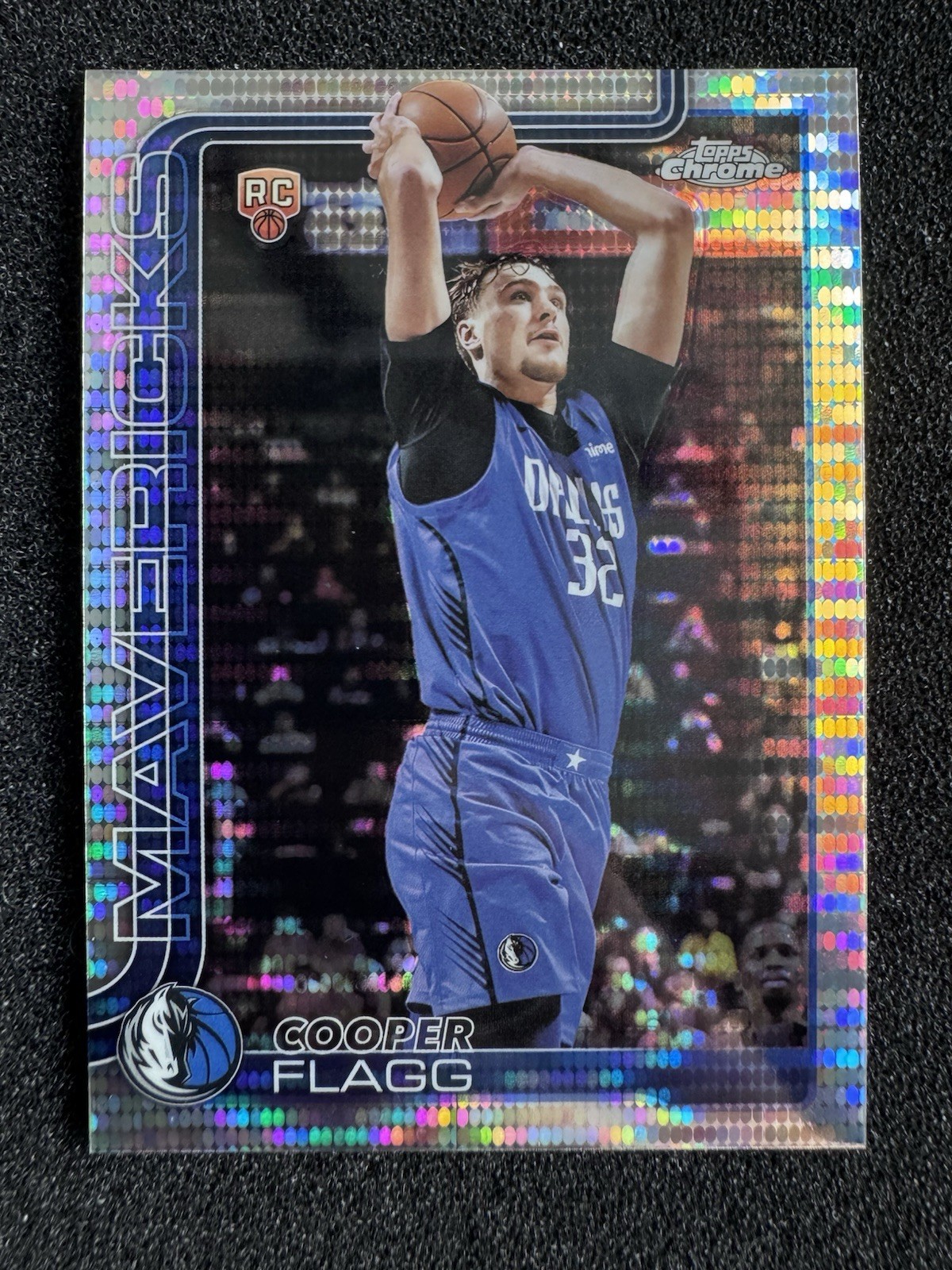 2025 Topps Chrome Cooper Flagg #251 ROOKIE RC Pulsar Refractor Mavericks SP NM