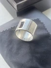 Men Heavy Gucci Italian Sterling Silver 925 Ring Vintage  Size 11 Band