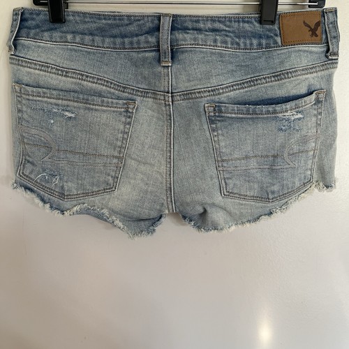 Pantaloncini corti donna American Eagle blu con tasche in pizzo elasticizzati taglia 6 - Foto 16 di 16