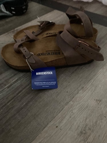 Birkenstock Womens Yara Sandal Size 8 Brown Toe Loop Ankle Strap sandal - Picture 2 of 8