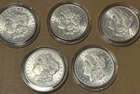 LOT of 5 BU Morgan Silver Dollars 1878-S 1881-O 1882-O 1885 1886 Strong Luster