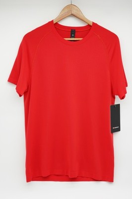 Lululemon Metal Vent Tech Kurzarm Tshirt Rot Herren XL Slim Fit