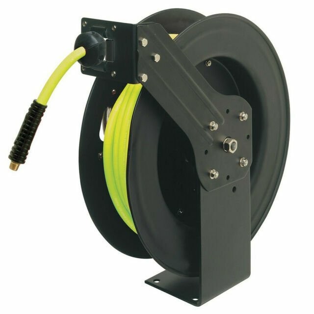 Flexzilla L8611FZ Open Face Retractable Air Hose Reel, 3/8 in. x 50 ft