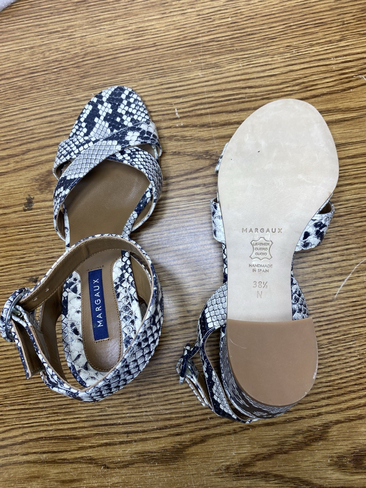 MARGAUX The City Sandal Python Embossed Leather C… - image 7