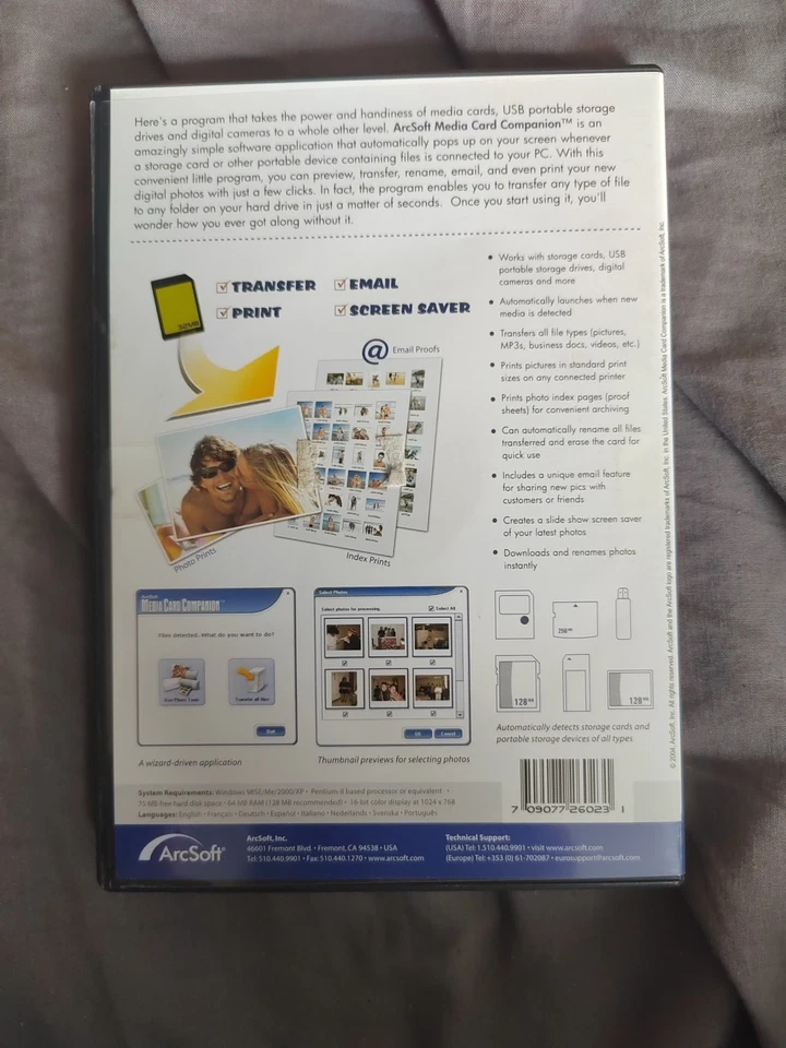 Arcsoft Media Card Companion Downloads Prints Transfers Windows 98se/Me/2000/XP - Image 2 of 2