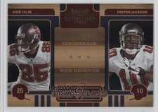 2008 Playoff Contenders Draft Class Black 26/50 Aqib Talib Dexter Jackson 0q3