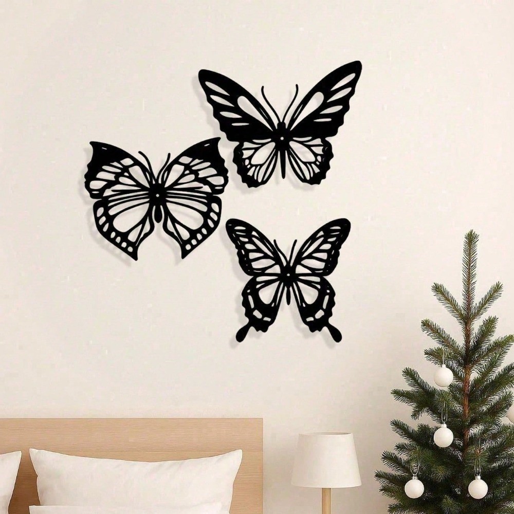 CIFbuy Vintage Butterfly Metal Wall Art Set Home Decor Living Room