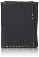 Leather Trifold Wallet Men RFID Blocking