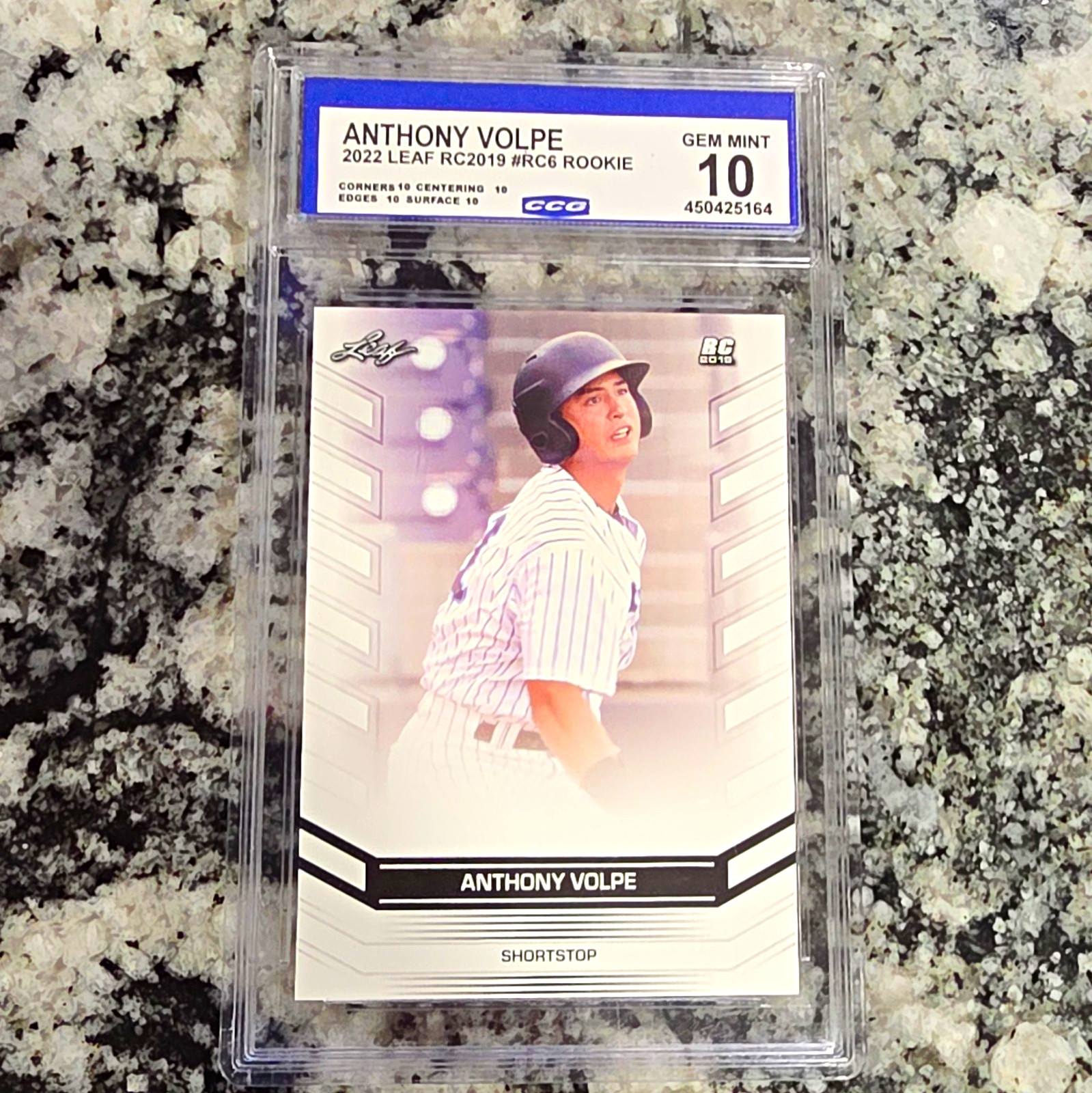 2023 Leaf Anthony Volpe RC RC-6 Rookie New York Yankees CCG 10