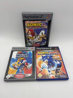 Sony PS2 Playstation 2 Sonic Heroes + Sonic Mega Collection Plus + Sonic Gems