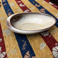 Vintage Frankoma Pottery Bowl Planter # 231 Free Form Shell Desert Gold 10 5/8"