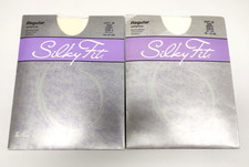 2 NIP Vtg SILKY FIT Regular Ivory  White Pantyhose Size A 100-125 lbs 5'0-5'4"