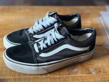 VANS OLD SKOOL BLACK/WHITE LOW SUEDE CANVAS CLASSIC SZ. 7 Casual Skating