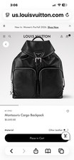 2026 Louis Vuitton Montsouris Cargo Black Lea...