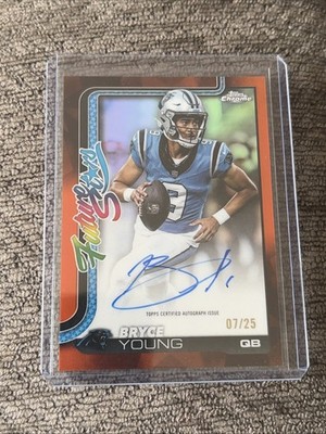 2025 Topps Chrome - Future Stars Autographed Bryce Young Orange Refractor /25