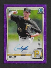 CODY BOLTON 2020 Bowman Chrome Purple Refractor /250 Auto Astros