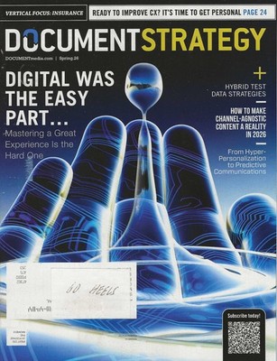 NEW Document Strategy Magazine Spring 2026 Digital Was The Easy Part ... HTF