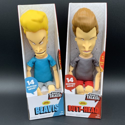 Beavis And Butthead Set Pull String Bambola Parlante Figure 12in Shelf Talkers Nuovo