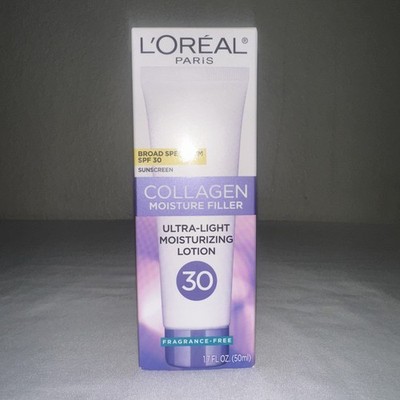 L'Oreal Paris Collagen Moisture Filler Light Lotion SPF 30 1.7 OZ EXP02/2026 NEW