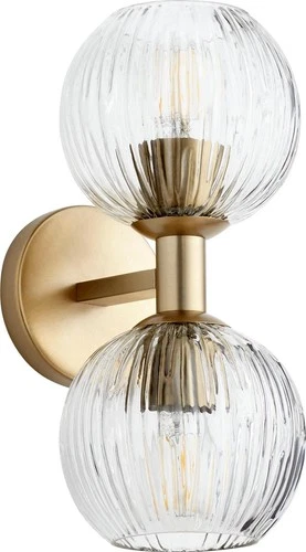 Luxurious Helios Brass Wall Mount Mid-Century Light - Picture 2 of 2