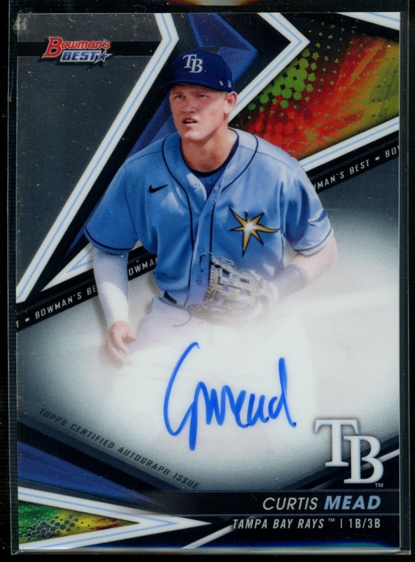 2022 Bowman's Best #B22-CME Curtis Mead Best of 2022 Autographs Tampa Bay Rays